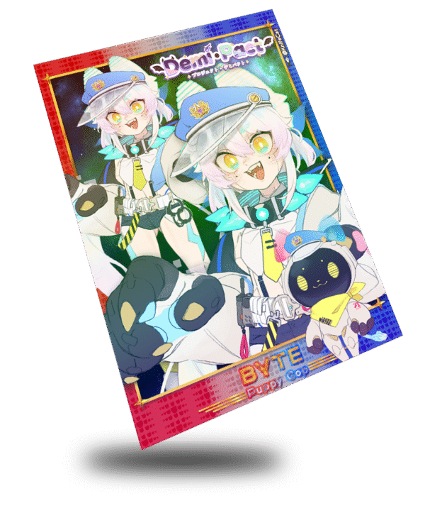 Byte The Puppy Cop, Demipact Trading Card - Image 2