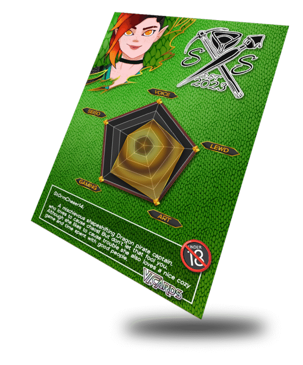 ST0rmchaser14 The Dragon Pirate Captain, Trading Card - Image 3