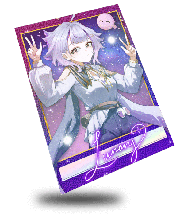 Lunary, The Dream Eater Vtuber Trading Card - Image 2