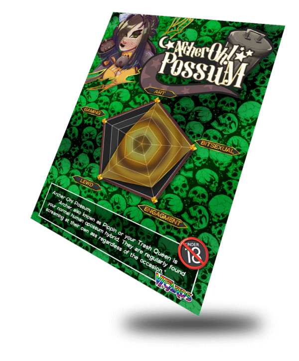 Archer Oh! Possum Trash Queen, Vtuber Trading Card - Image 3