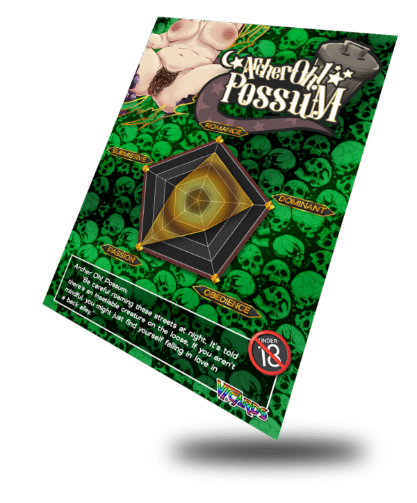 Archer Oh! Possum Nude Trash Queen, Vtuber Trading Card - Image 3