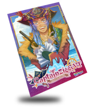 CaptainZiggy Half Sea Elf Half Pirate, Vtuber Trading Card