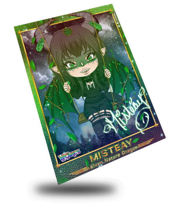 Misteay The Elven Nature Dragon, Vtuber Trading Card - Image 2
