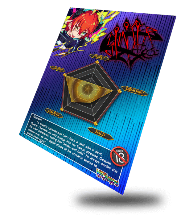 Gunter Glitch Demon, Vtuber Trading Card - Image 3