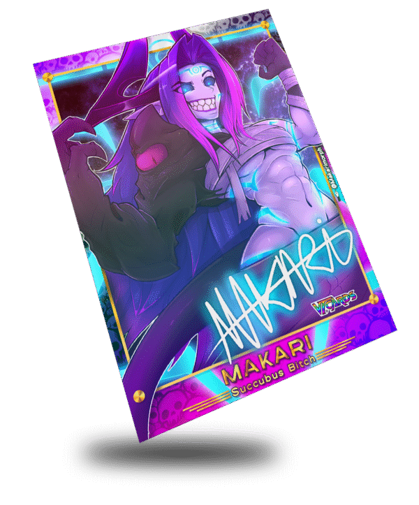 Makari Succubus Bitch, Vtuber Trading Card - Image 2