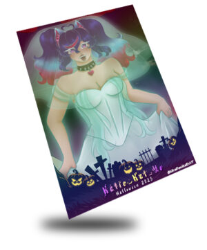 Halloween 2025 Katie_Kat_Yo, Ghost Bride Combined Art Card