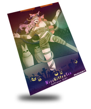 Halloween 2025 NicoKittenFox, Mummy Combined Art Card