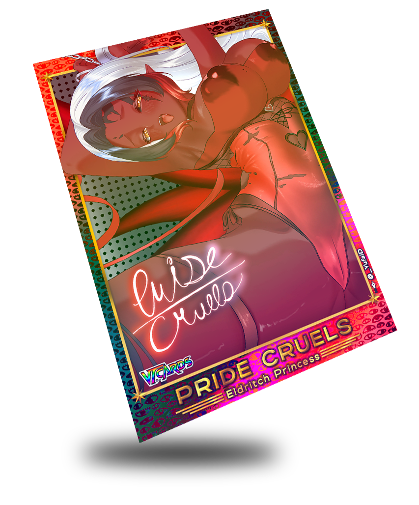 Pride Cruels Red Eldritch Princess, Vtuber Trading Card - Image 2