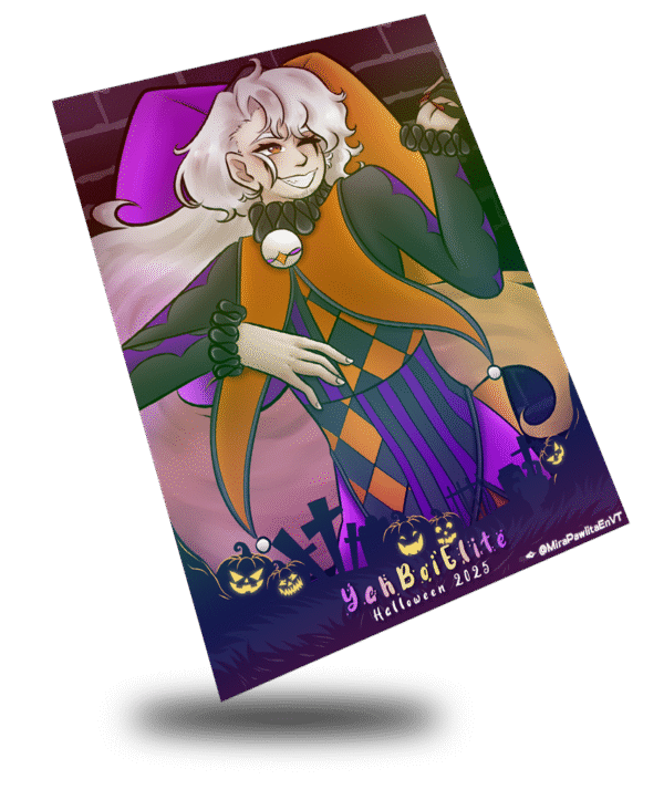 Halloween 2025 YaBoiElite, Jester Combined Art Card - Image 2
