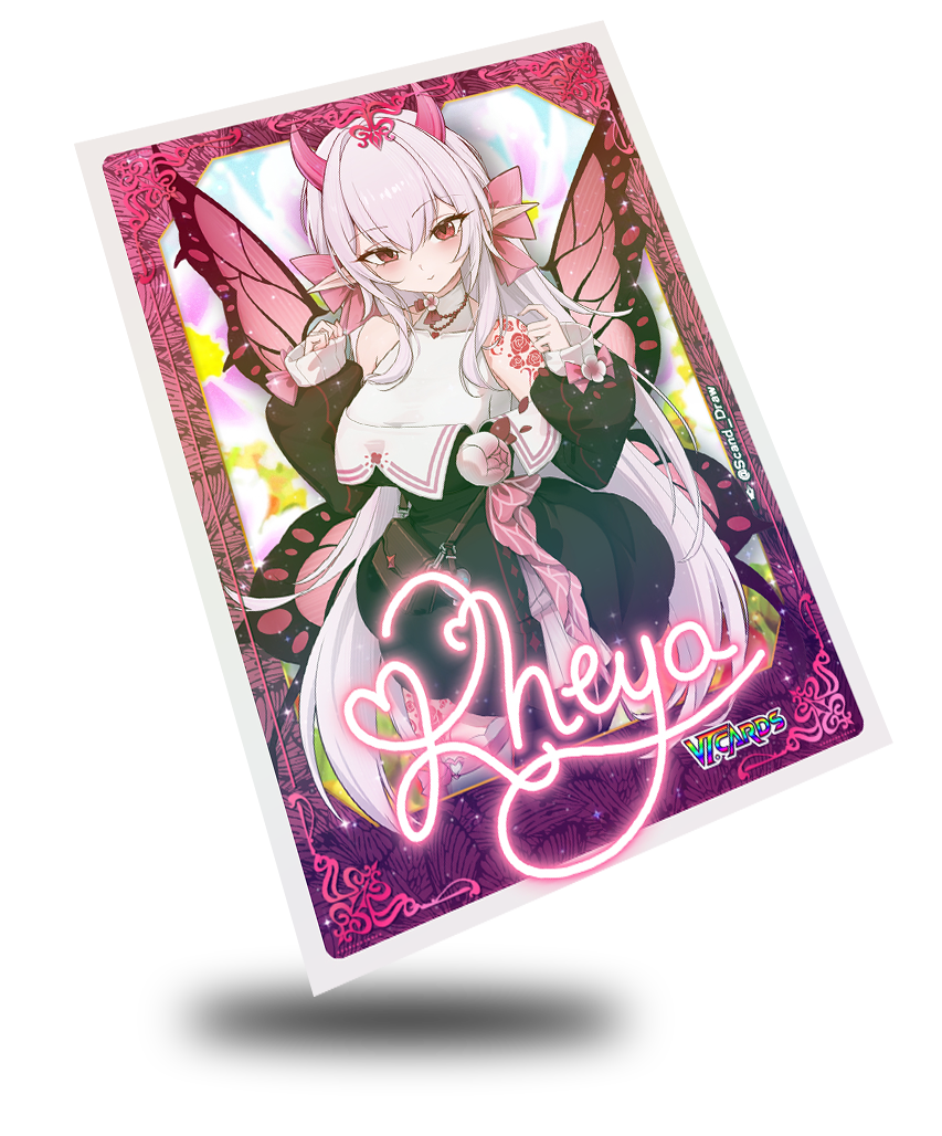Rheya Heart Regal Pink, Vtuber Trading Card - Image 2