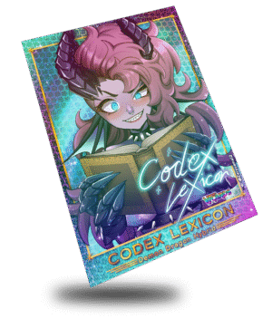 Codex Lexicon Demon Dragon Hybrid, Vtuber Trading Card