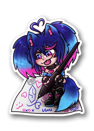 Katie Kat Yo Chibi Style, Vtuber Sticker