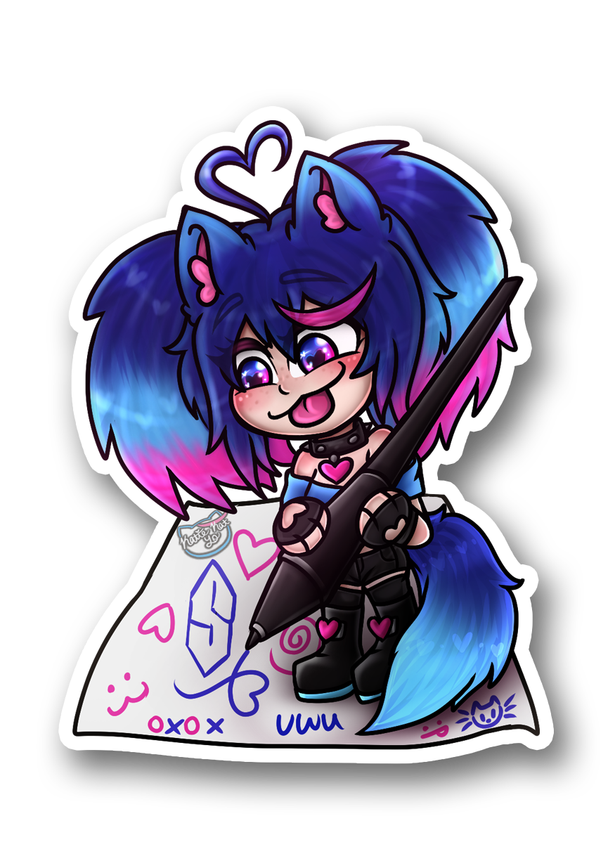 Katie Kat Yo Chibi Style, Vtuber Sticker