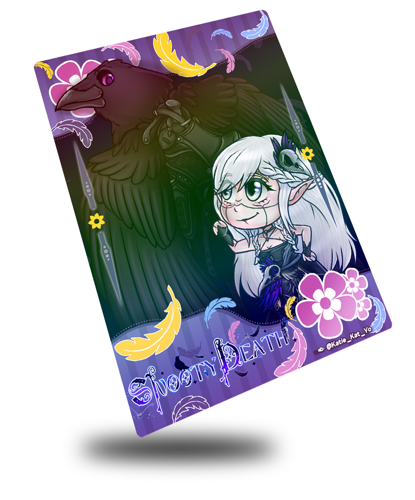 Snooty Death Chibi Style, Vtuber Trading Card