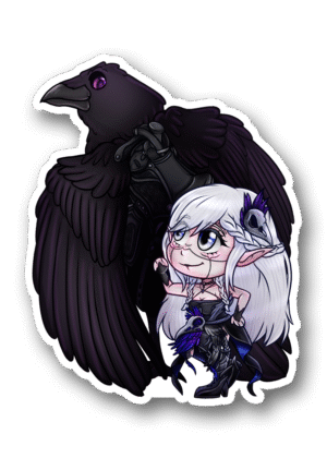 Snooty Death Chibi Style, Vtuber Sticker