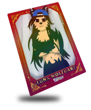 Luna WolfHart Stripped Down Regal, Vtuber Trading Card