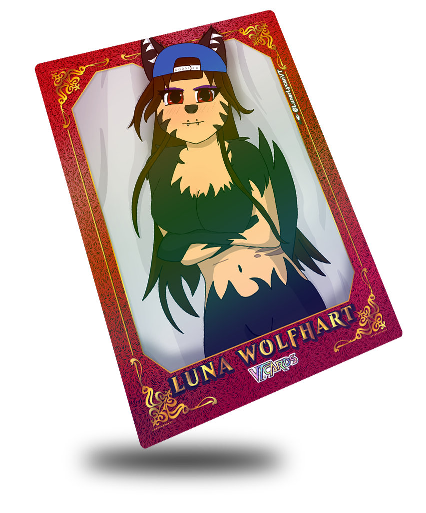 Luna WolfHart Stripped Down Regal, Vtuber Trading Card